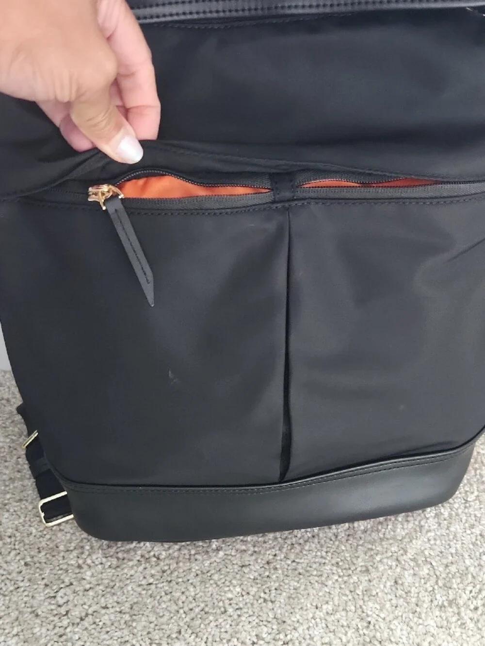 Targus Black Laptop Backpack with Gold Hardware